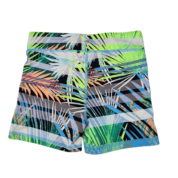 Tropical Print Girls Active Spandex Bike Shorts Large - Picture 4 of 7